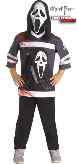 Fun World Ghost Face Mask And Hockey Jersey - Child Costume