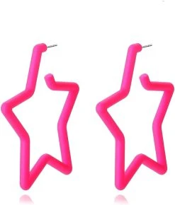 Pink Star Earrings
