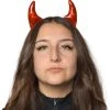 Leatherlike Devil Horns Headband - Adult Accessory -role play 9699fb6c5ac126cb367140360563b928