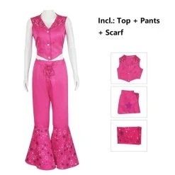 Adult Doll Pink Cowgirl Costume -role play BB 013