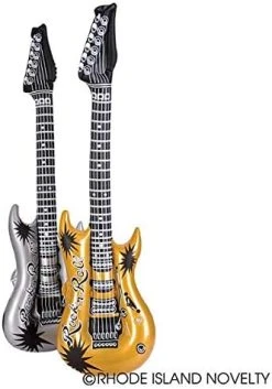 42" Inflatable Gold/Silver Guitar