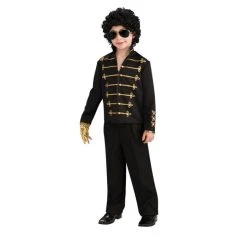 Micheal Jackson Child Military Jacket - Black