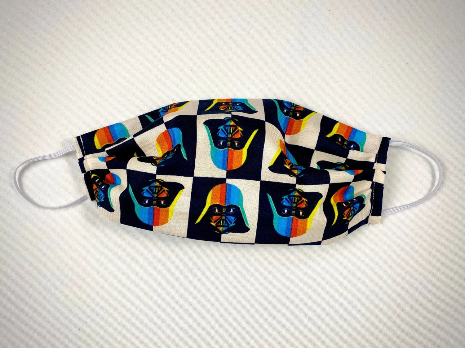 Darth Vader Star Wars Rainbow Face Mask, Reusable Cotton, Anti Dust Mask - Washable Face Mask, Handmade In USA 3 Darth Vader Star Wars Rainbow Face Mask, Reusable Cotton, Anti Dust Mask - Washable Face Mask, Handmade In USA