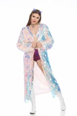 Full Length Multicolor Duster Jacket