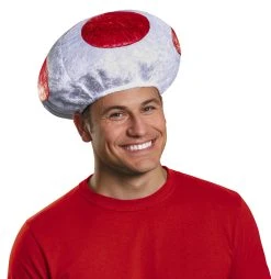 Adult Super Mario Plush Toad Hat