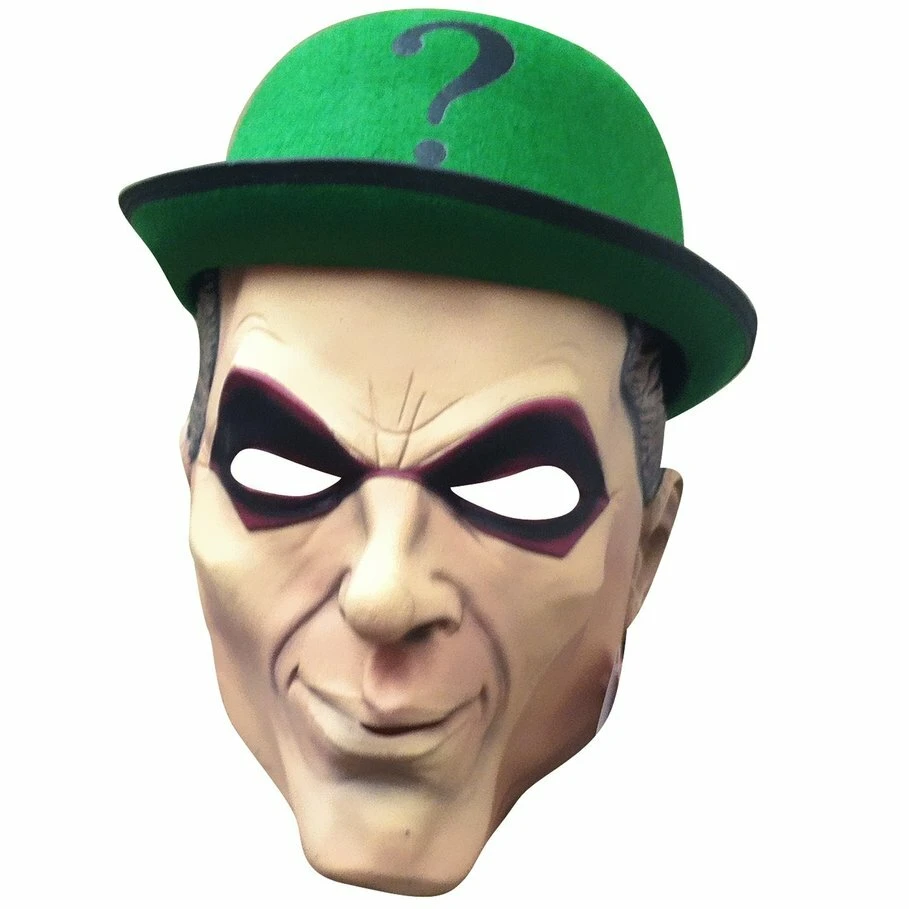 Batman™ The Riddler Full Head Adult Latex Mask With Hat