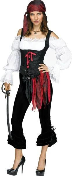 Fun World Ruffled Pirate Pants - Black