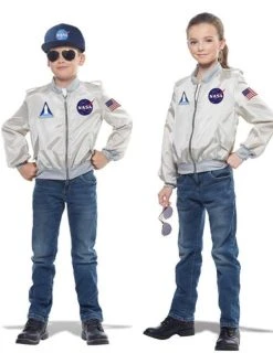 NASA Silver Flight Jacket Child Costume