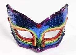 Forum Novelties Rainbow Sequin Eyeglass Mask