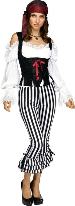 Fun World Ruffled Pirate Pants - White